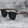 Retro Wood Grain Square Sunglasses For Men  Women Outdoor Eyewear 7