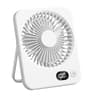 USB Rechargeable Portable Desk Fan Folding Tilt Quiet Table Fan With Power Display Speeds 5