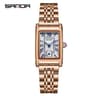 SANDA Elegance Rectangular Quartz Watch For Women Waterproof Leather Dress Watch 7