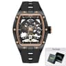 MEGIR Barrel Dial Automatic Mechanical Watch For Men With Silicone Strap  Luminous Hands 10