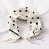 Elegant Silk Neck Scarf With Pearl Buckle For Women Lightweight Printed Neckerchief 7