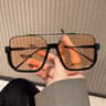 Half Frame Sunglasses For Men  Women Double Bridge Fashion Shades 7