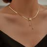 Vintage Butterfly Necklace For Women Gold Stainless Steel Snake Chain Pendant Choker 4