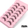 False Lashes Wispy Manga Eyelashes Soft Fluffy Natural False Eyelashes Pairs 8