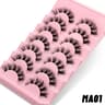 False Lashes Wispy Manga Eyelashes Soft Fluffy Natural False Eyelashes Pairs 5