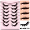 Mink Lashes Wispy Cat Eye False Eyelashes For Natural Fluffy Volume Makeup 9