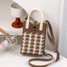 Korean Knitted Phone Bag Mini Crossbody Bag For Women Portable Mobile Phone Purse 3