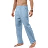Mens Casual Linen Pants  Loose Fit Lightweight Summer Trousers 1