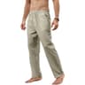 Mens Casual Linen Pants  Loose Fit Lightweight Summer Trousers 4