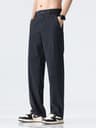 Mens Lightweight Lyocell Straight Leg Casual Trousers 7