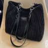 Chic Corduroy Tote Bag For Women  Spacious Work Handbag With Chain Accent 2
