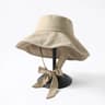 Chic Linen Foldable Sun Hat For Women Big Brim Cotton Tie Bucket Hat 4