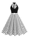 Tonval Old Vintage Polka Dot Halter Dress 3