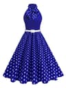 Tonval Old Vintage Polka Dot Halter Dress 6