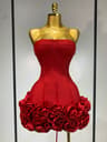 Amara Flower Embellished Backless Mini Bandage Dress  Luxury Bodycon Cocktail Evening Party Gown 5