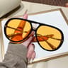 Luxora Oversized Vintage Pilot Sunglasses With Double Bridge Style 2