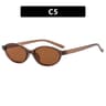 Retro Oval Cat Eye Sunglasses Trendy Small Frame Punk Sunnies 10