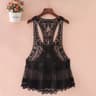 Boho Crochet Lace Racerback Tank Top  Breathable Summer Beach Swim Cover Up 3