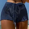 Boho Crochet Lace Beach Shorts  Breathable Knit Bikini Swim Cover Up 5