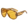 Oversized Pilot Sunglasses Luxury Gradient One Piece Fashion Shades For Women 2