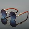 Aura Vintage Round Sunglasses  Retro Double Bridge Sunglasses  Trendy Unisex Shades 7