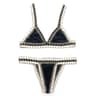 Luxury Velvet Crochet Bikini Set  Handmade Triangle Bathing Suit 4