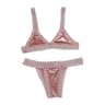 Luxury Velvet Crochet Bikini Set  Handmade Triangle Bathing Suit 5