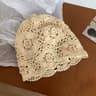 Handmade Crochet Flower Beanie  Artistic Boho Summer Knit Cap 7