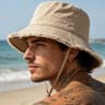 Mens Wide Brim Bucket Hat  Packable Sun Protection Fishing Hat With Adjustable Chin Strap 2