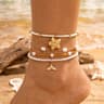 Boho Multilayer Rice Bead Anklet Set With Starfish Pendant  Summer Beach Jewelry For Women 11