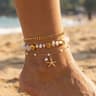 Boho Multilayer Rice Bead Anklet Set With Starfish Pendant  Summer Beach Jewelry For Women 14