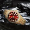 Iced Out Hip Hop Watch For Men Oversized Rhinestone Quartz Timepiece With Stainless Steel Band 7