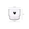 Happy Heart Glass Mug Transparent Heat Resistant Tea Coffee  Milk Cups 3