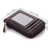 Portable Women Card Holder Bag  Compact Zippered Wallet For Bank  Business Cards 5