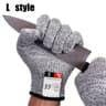 AntiCut Safety Work Gloves For Glass Cutting And Protection  GreyBlack Pair 5