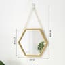 Hexagon Shape Decorative Mirror For Wall  Elegant Hanging Bathroom  Bedroom Cosmetic Mirror 4