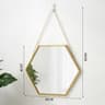 Hexagon Shape Decorative Mirror For Wall  Elegant Hanging Bathroom  Bedroom Cosmetic Mirror 6