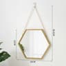 Hexagon Shape Decorative Mirror For Wall  Elegant Hanging Bathroom  Bedroom Cosmetic Mirror 5