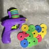 Mini Carrot Flying Disc Launcher Toy Gun  EVA Battle Outdoor Soft Bullet Gun For Kids 4