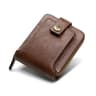 Vintage Mens Wallet PU Leather Short Purse  Durable Zipper Clutch For Men 4