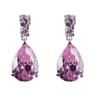 Luxury Purple Crystal Dangle Earrings For Women  Elegant Bohemian Floral Drop Earrings 1