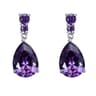 Luxury Purple Crystal Dangle Earrings For Women  Elegant Bohemian Floral Drop Earrings 2