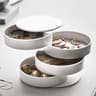 Rotating Multilayer Desktop Storage Box  Dustproof Makeup  Jewelry Organizer With Lid 0