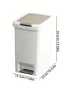 Modern Slim Foot Pedal Trash Can With Lid For Bathroom Kitchen And Office 5