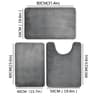 Soft NonSlip Piece Bath Mat Set  Absorbent Comfortable  Durable For Bathroom  Laundry Rooms 9