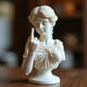 Vienna Goddess Middle Finger Funny Resin Statue  Personalized Home Office Table Decor  Special Gift 1