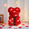 Artificial Teddy Rose Flower Bear With Box  Romantic Valentines Day Gift For Girlfriend Womens Anni 0