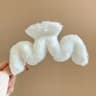 Elegant Faux Fur Hair Claw For Women  Plush Acrylic Hair Clip Barrette WinterReady Hair Accessories 5