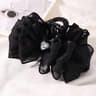 Rhinestone Heart Mesh Bow Hair Clip  MultiColor DoubleSided Bubble Grip Claw 4