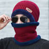 Winter Fleece Scarf Hat Thick Plush Warm Beanie Wool Knit Cap For Men  Women Outdoor Cycling Ski  C 0